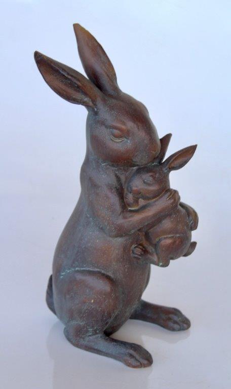 Bunny Mother Holding Baby